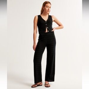 Elegant Black crochet Pants